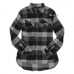 Ladies Long Sleeve Plaid Flannel Shirt