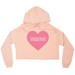 Ladies Relaxed Fit Cropped Fleece Hoodie