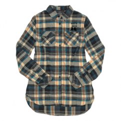 Ladies Long Sleeve Plaid Flannel Shirt